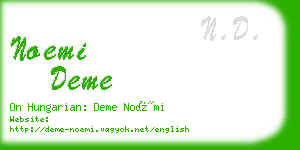 noemi deme business card